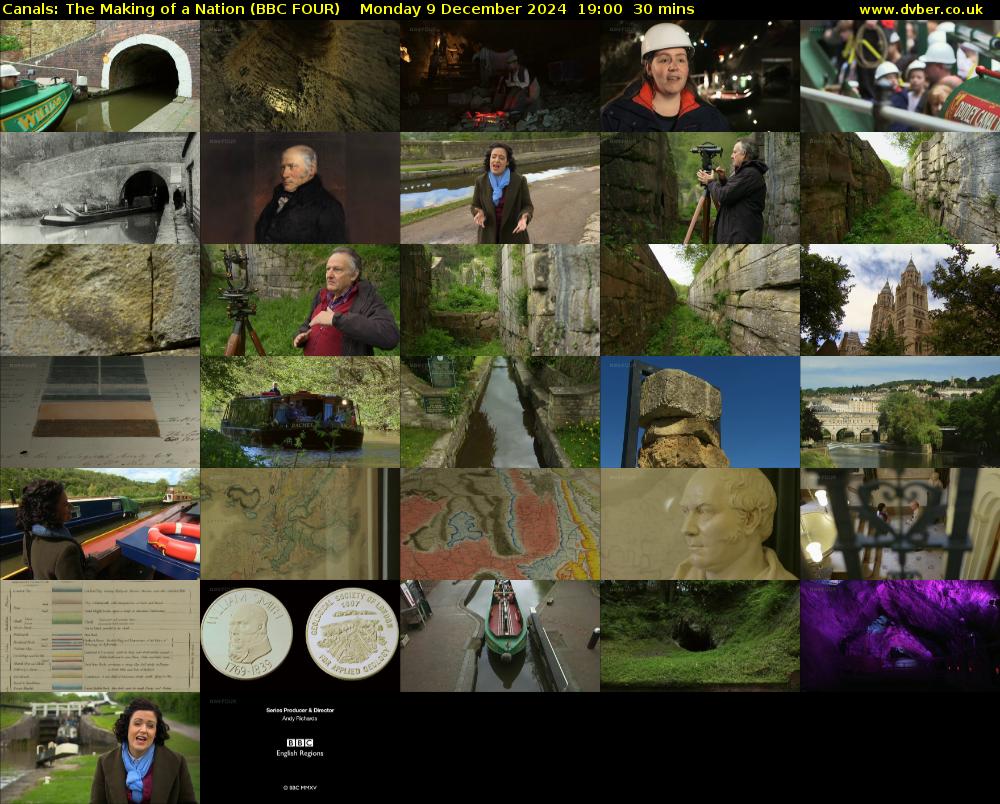 Canals: The Making of a Nation (BBC FOUR) Monday 9 December 2024 19:00 - 19:30