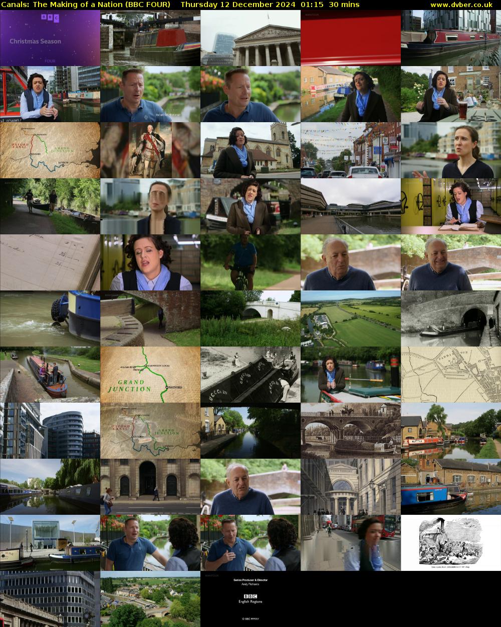 Canals: The Making of a Nation (BBC FOUR) Thursday 12 December 2024 01:15 - 01:45