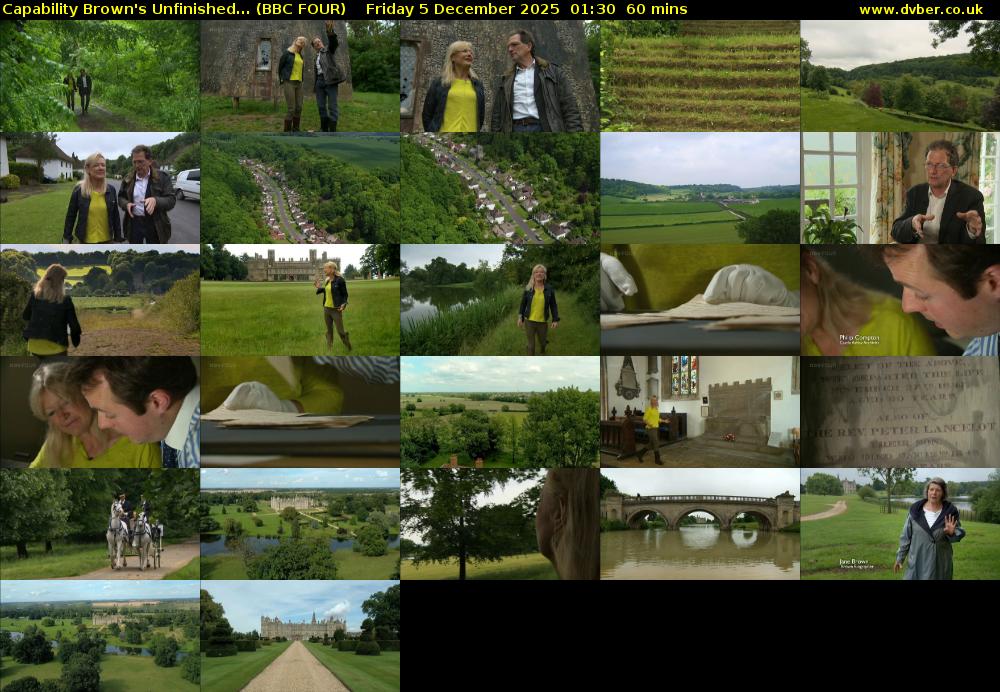 Capability Brown's Unfinished... (BBC FOUR) Friday 5 December 2025 01:30 - 02:30