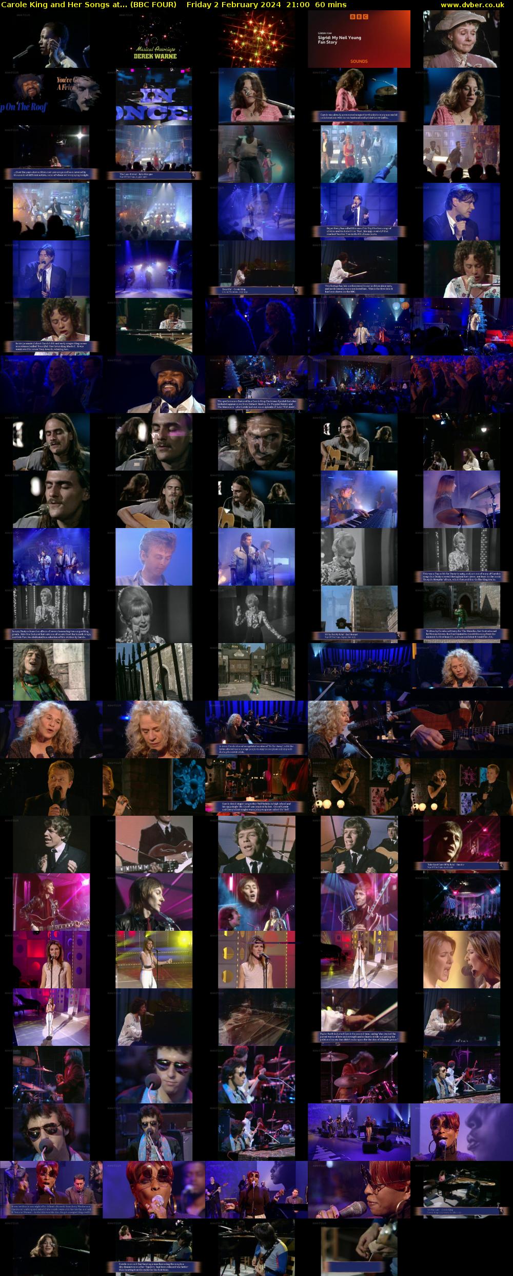 Carole King and Her Songs at... (BBC FOUR) Friday 2 February 2024 21:00 - 22:00