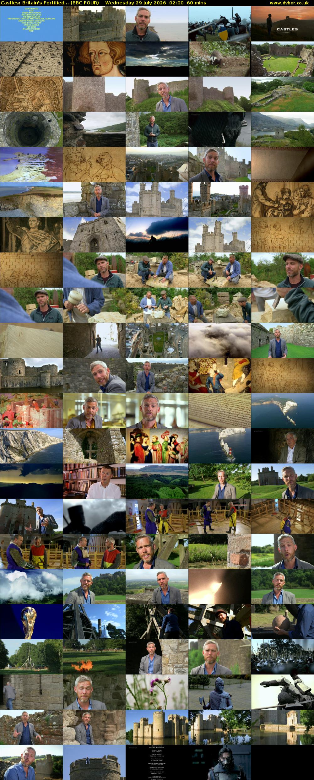 Castles: Britain's Fortified... (BBC FOUR) Wednesday 29 July 2026 02:00 - 03:00