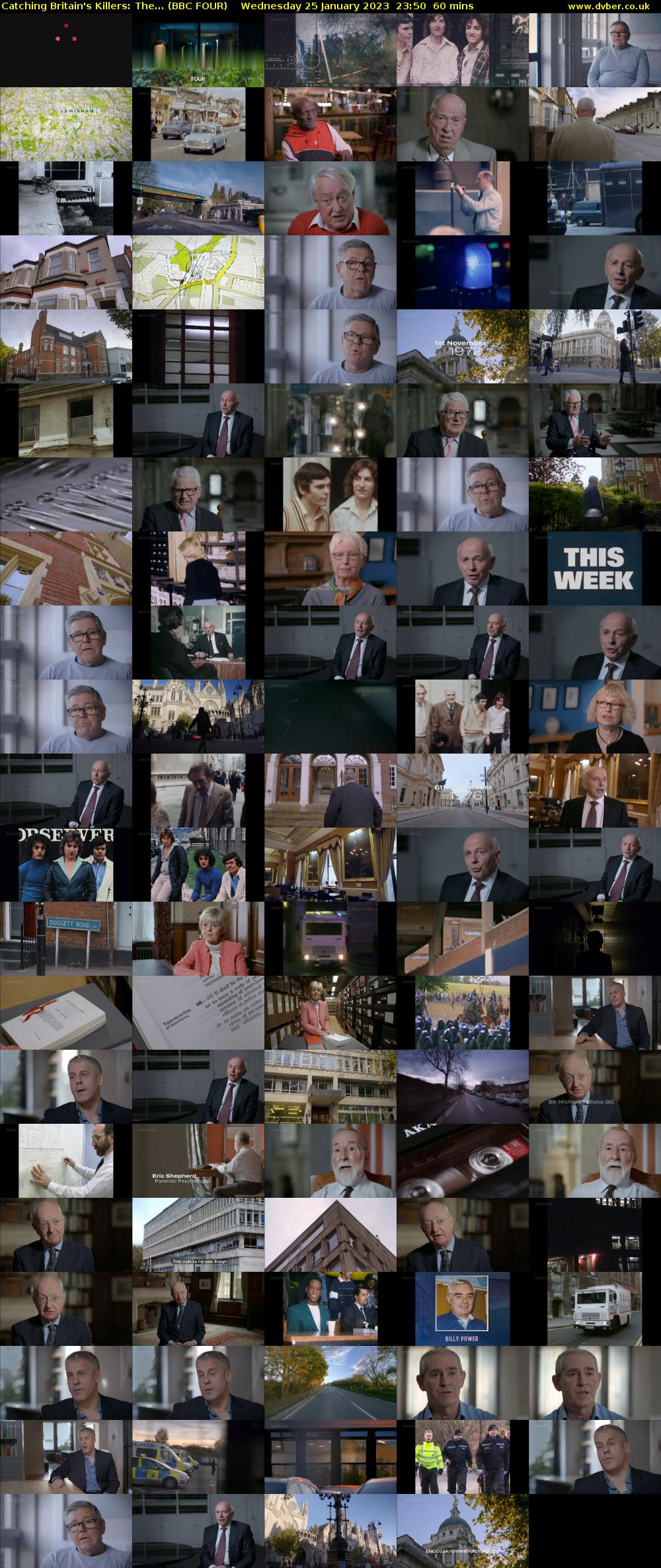 Catching Britain's Killers: The... (BBC FOUR) Wednesday 25 January 2023 23:50 - 00:50