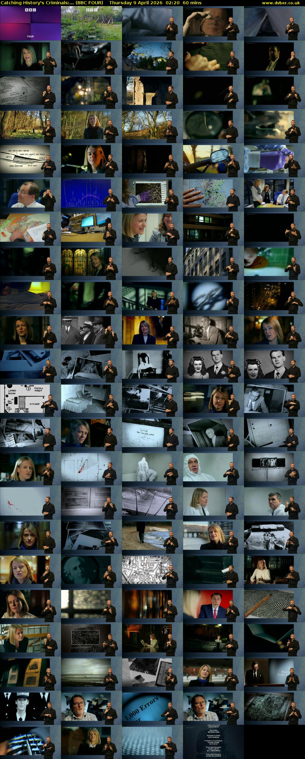 Catching History's Criminals:... (BBC FOUR) Thursday 9 April 2026 02:20 - 03:20