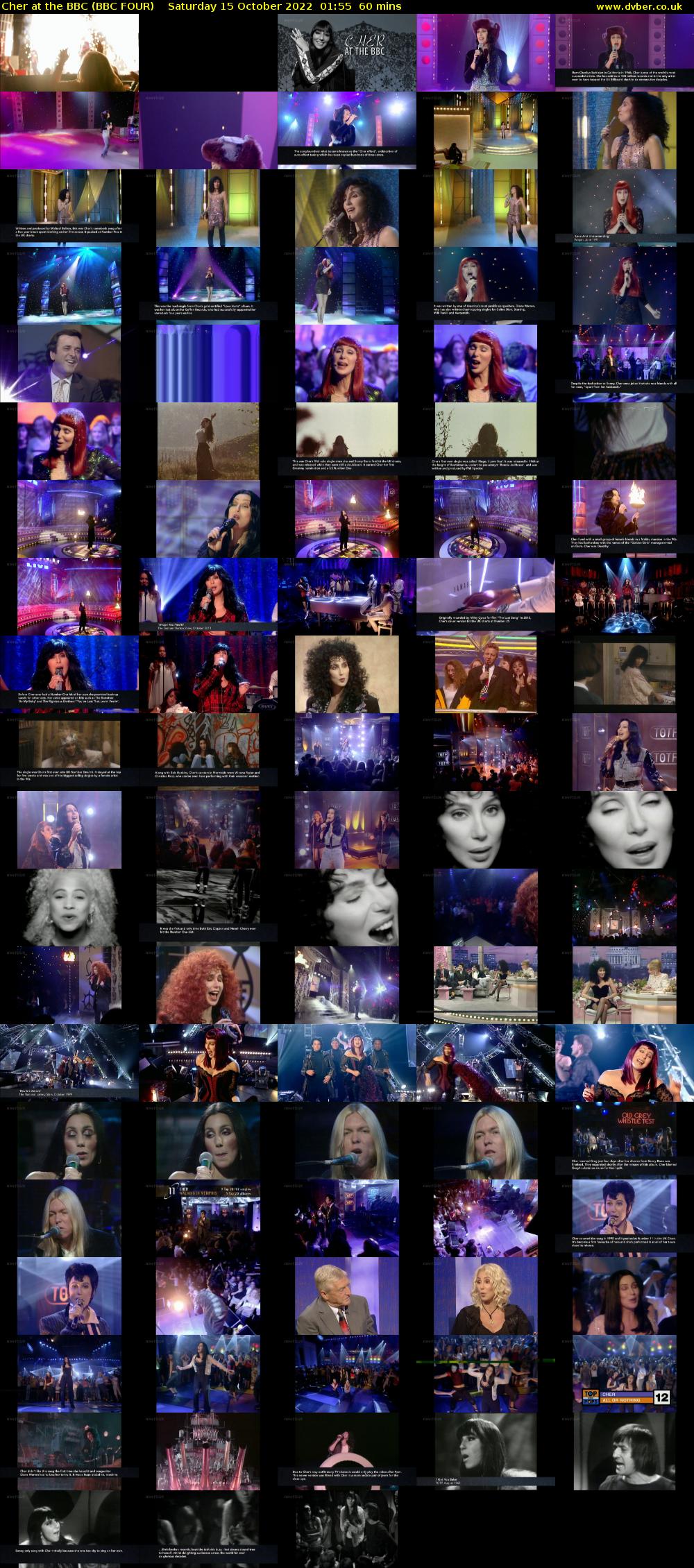 Cher at the BBC (BBC FOUR) Saturday 15 October 2022 01:55 - 02:55