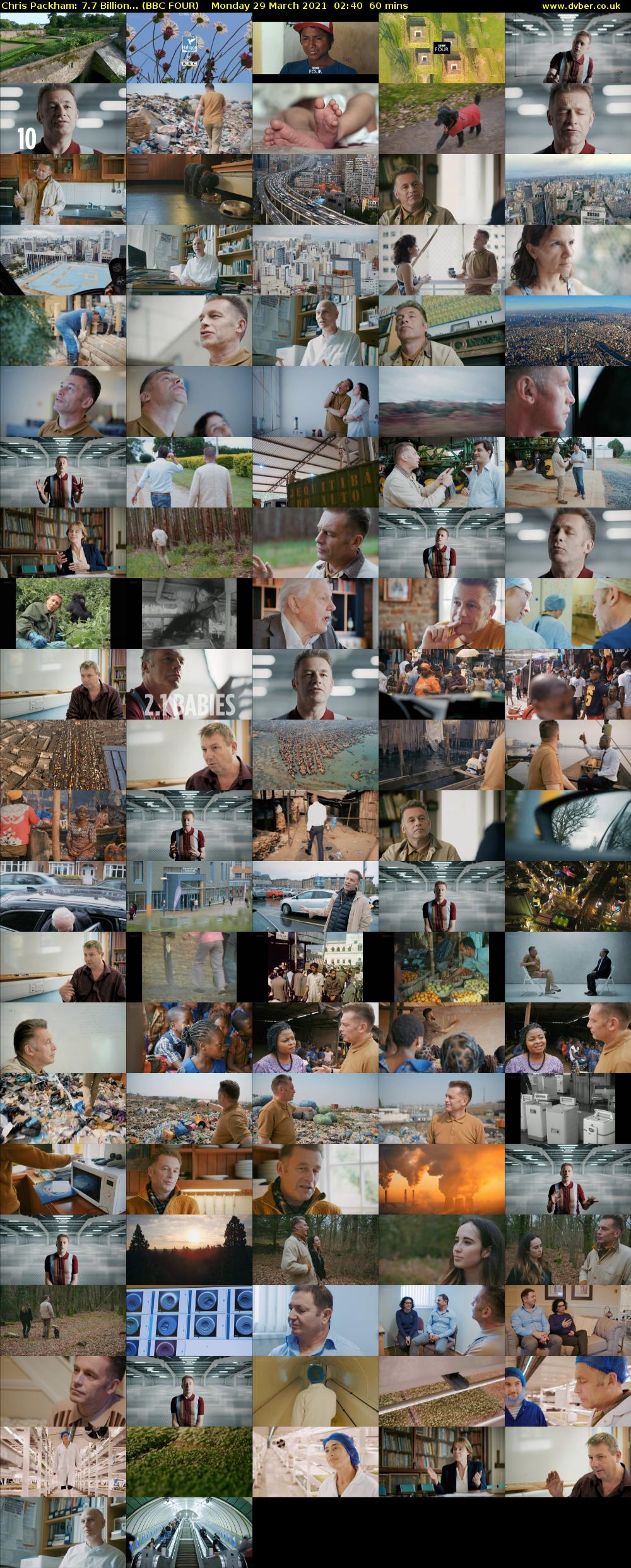 Chris Packham: 7.7 Billion... (BBC FOUR) Monday 29 March 2021 02:40 - 03:40