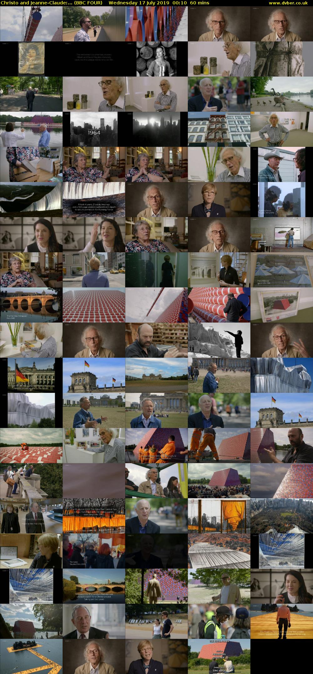 Christo and Jeanne-Claude:... (BBC FOUR) Wednesday 17 July 2019 00:10 - 01:10