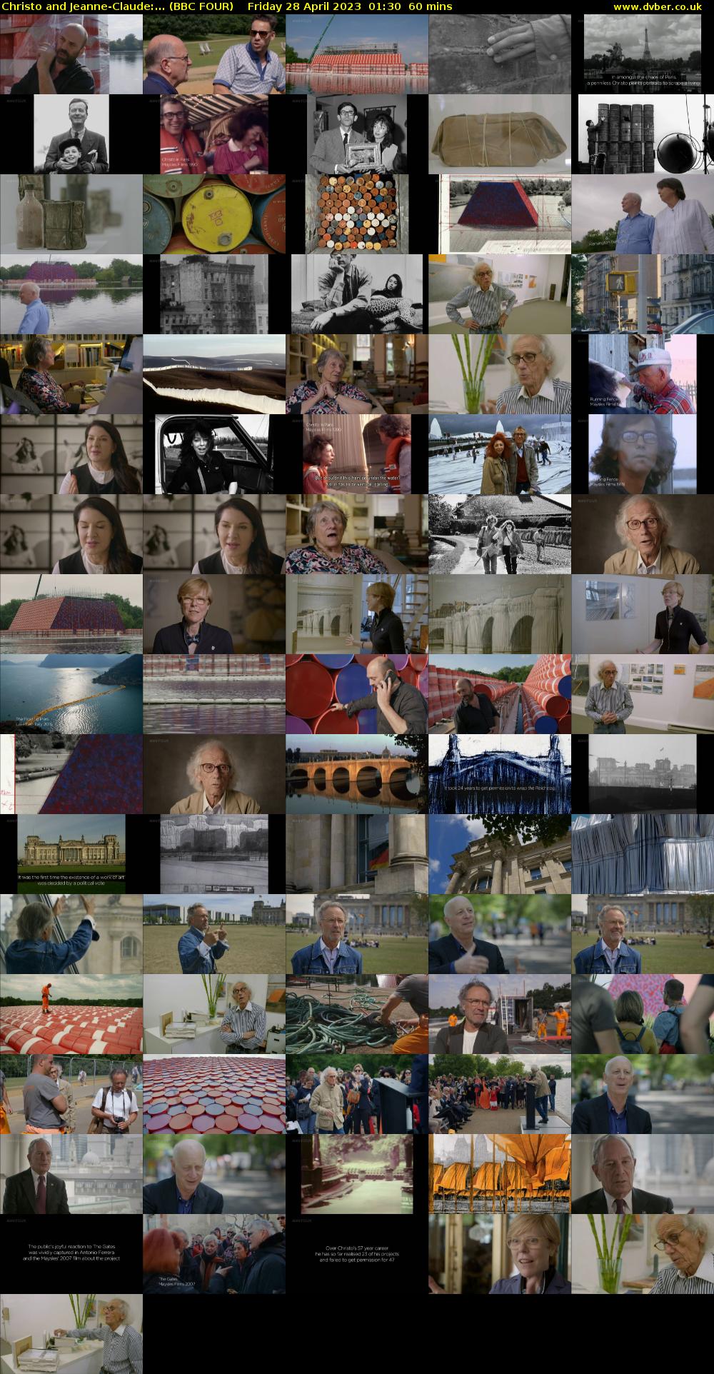 Christo and Jeanne-Claude:... (BBC FOUR) Friday 28 April 2023 01:30 - 02:30