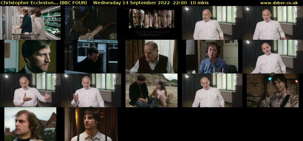 Christopher Eccleston... (BBC FOUR) Wednesday 14 September 2022 22:00 - 22:10