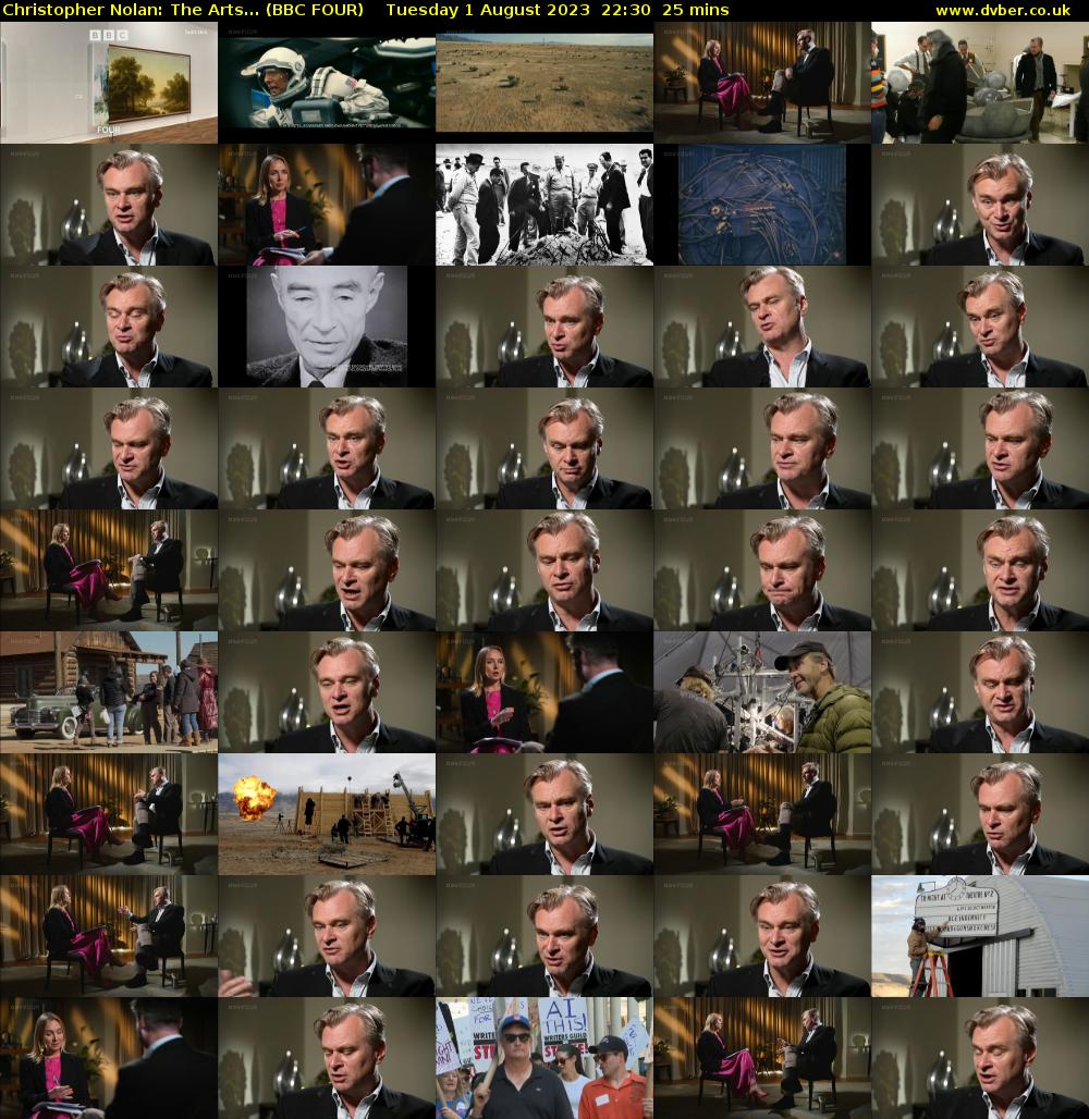 Christopher Nolan: The Arts... (BBC FOUR) Tuesday 1 August 2023 22:30 - 22:55