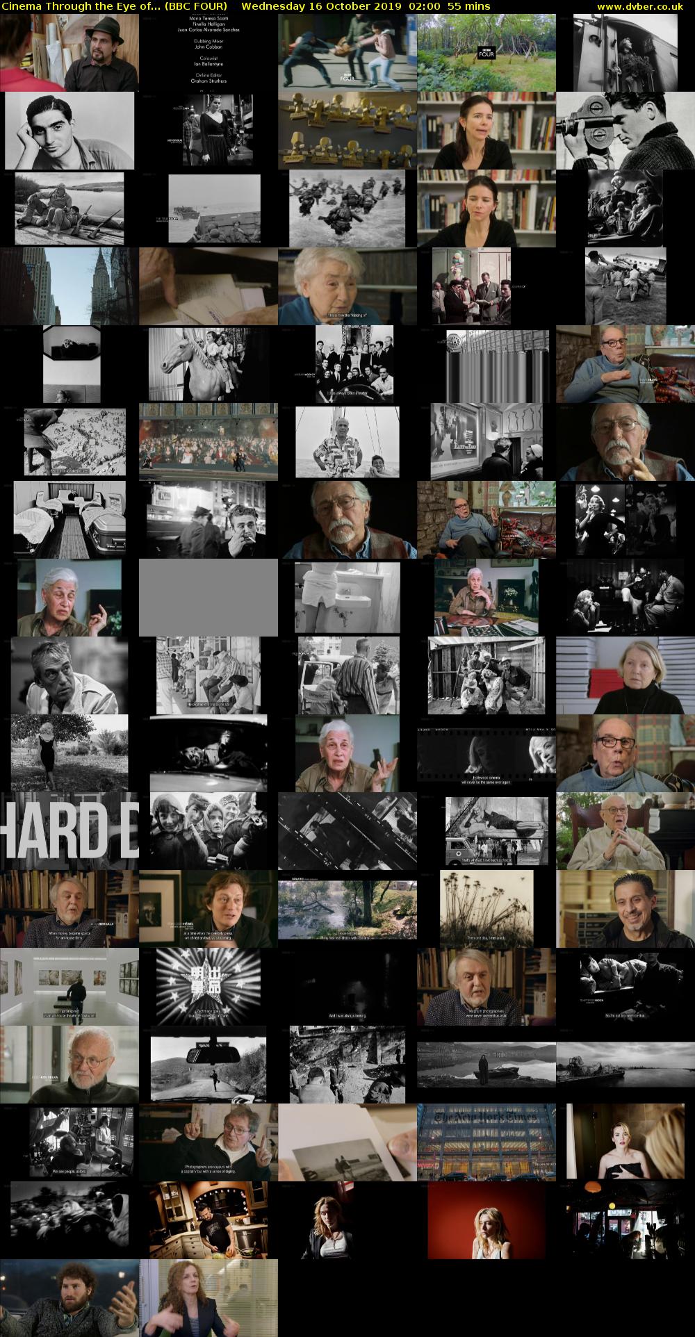 Cinema Through the Eye of... (BBC FOUR) Wednesday 16 October 2019 02:00 - 02:55