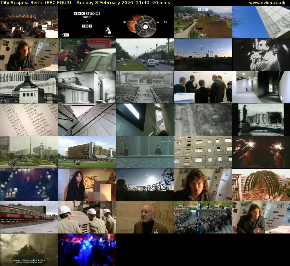 City Scapes: Berlin (BBC FOUR) Sunday 8 February 2026 21:40 - 22:00