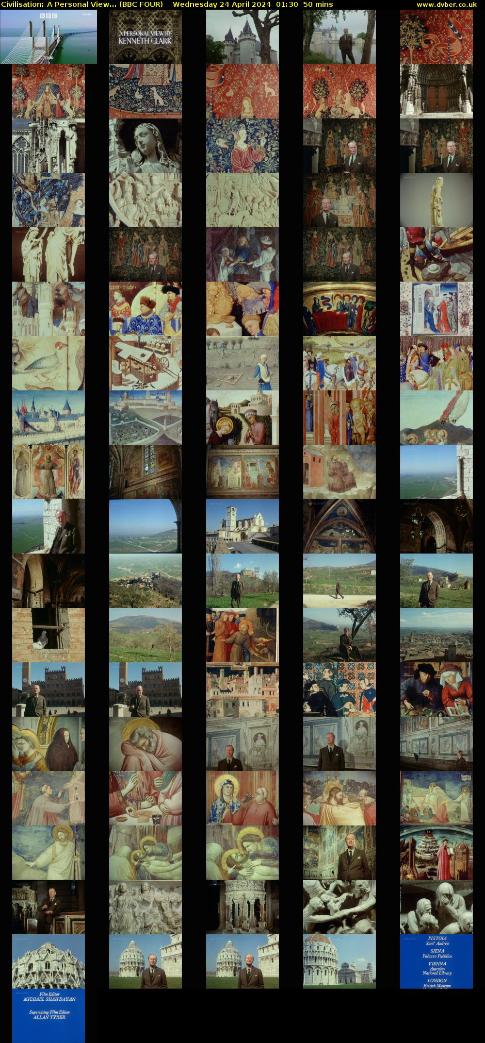 Civilisation: A Personal View... (BBC FOUR) Wednesday 24 April 2024 01:30 - 02:20
