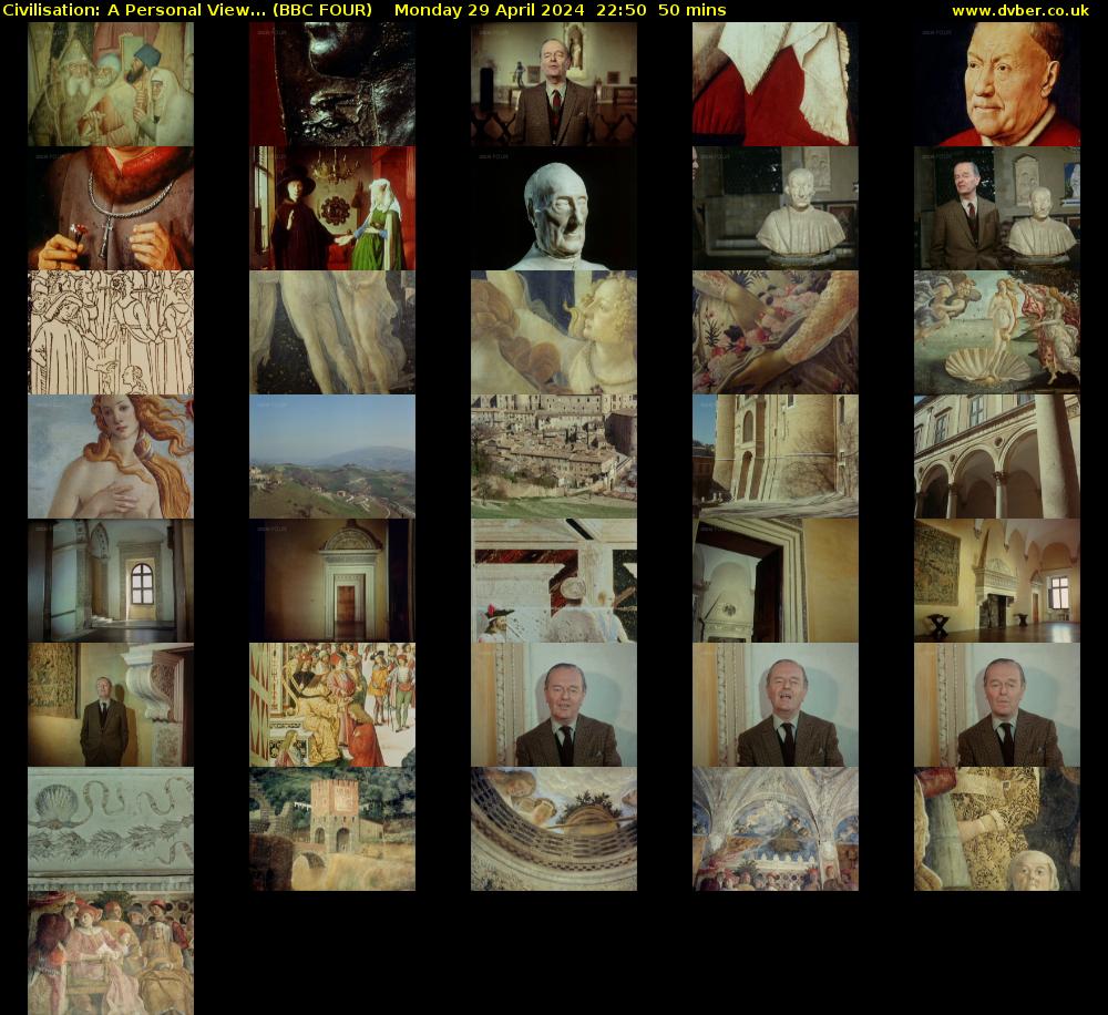 Civilisation: A Personal View... (BBC FOUR) Monday 29 April 2024 22:50 - 23:40