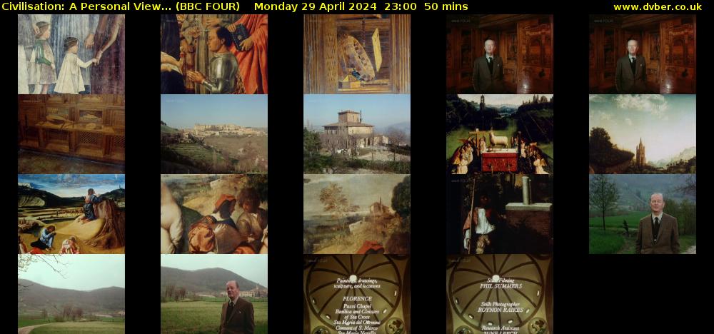 Civilisation: A Personal View... (BBC FOUR) Monday 29 April 2024 23:00 - 23:50
