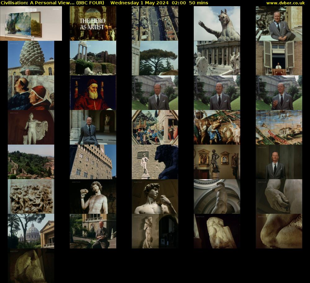Civilisation: A Personal View... (BBC FOUR) Wednesday 1 May 2024 02:00 - 02:50