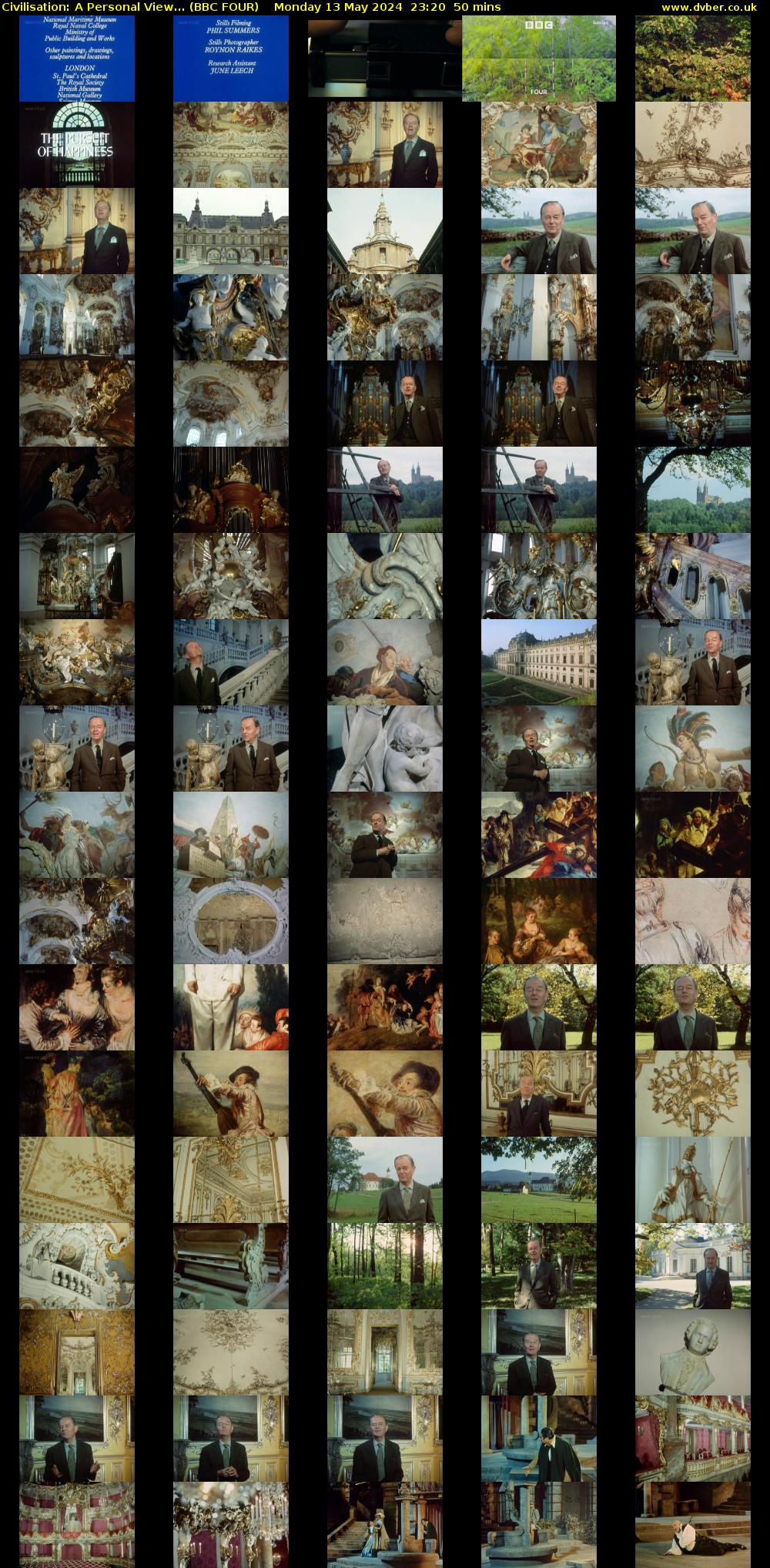 Civilisation: A Personal View... (BBC FOUR) Monday 13 May 2024 23:20 - 00:10
