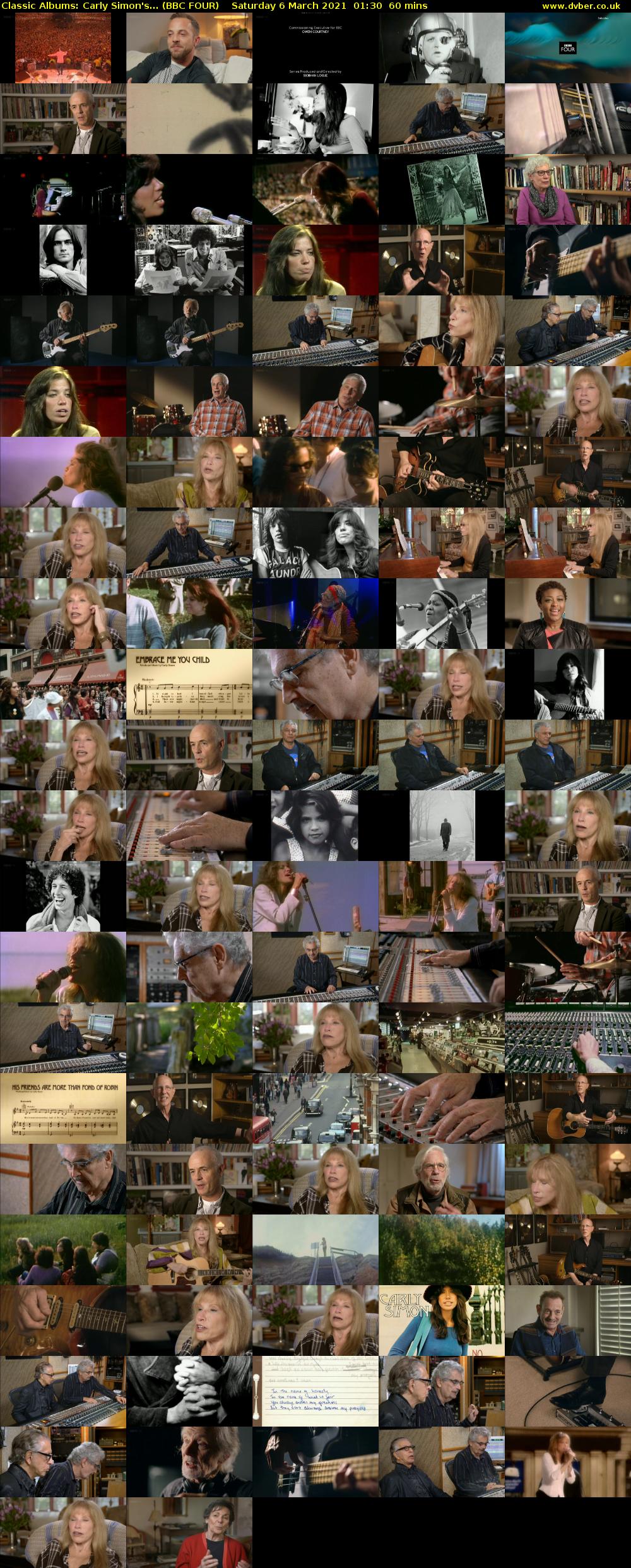 Classic Albums: Carly Simon's... (BBC FOUR) Saturday 6 March 2021 01:30 - 02:30