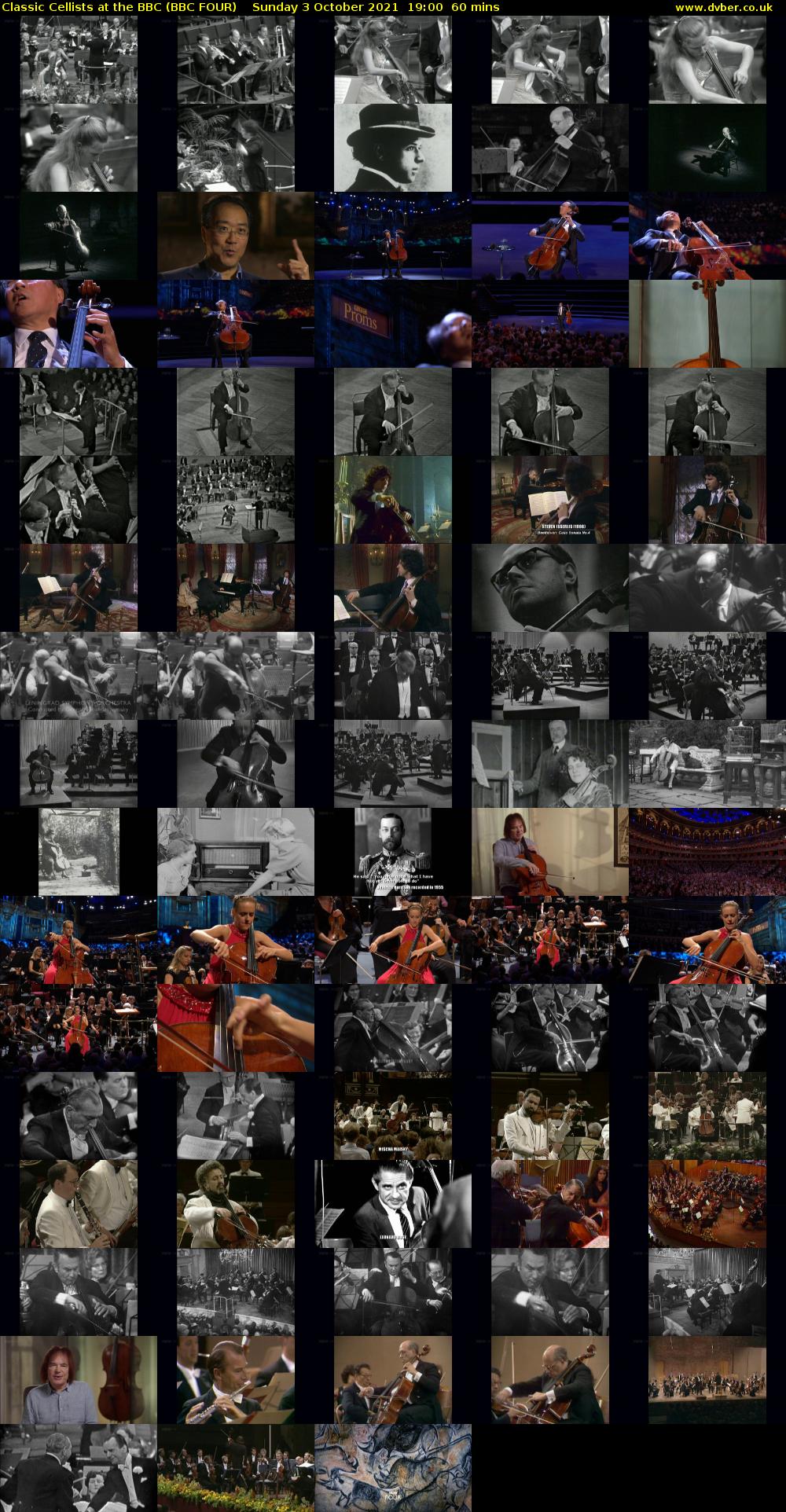 Classic Cellists at the BBC (BBC FOUR) Sunday 3 October 2021 19:00 - 20:00