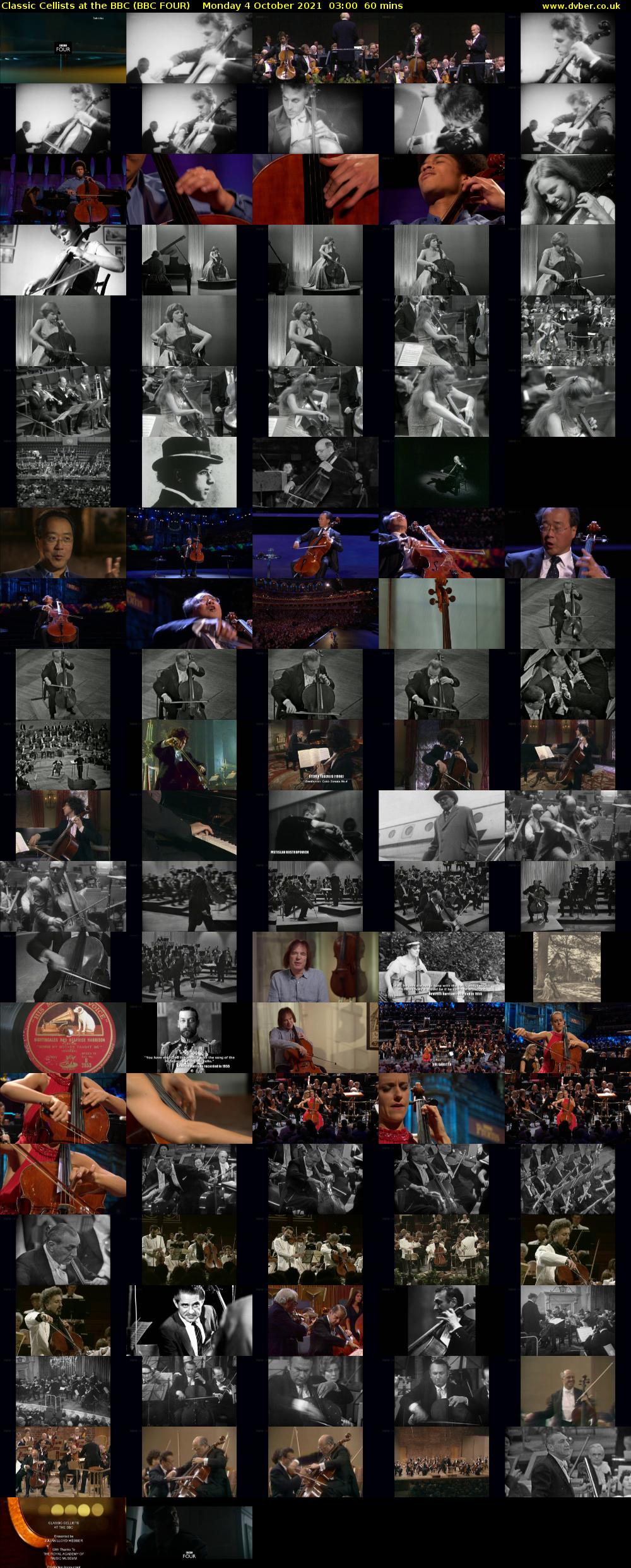 Classic Cellists at the BBC (BBC FOUR) Monday 4 October 2021 03:00 - 04:00
