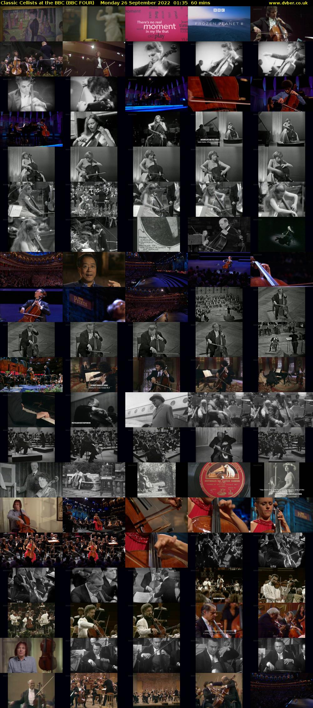Classic Cellists at the BBC (BBC FOUR) Monday 26 September 2022 01:35 - 02:35