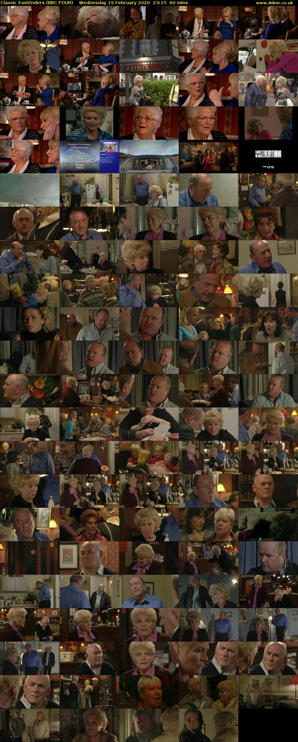 Classic EastEnders (BBC FOUR) Wednesday 19 February 2020 23:15 - 00:15