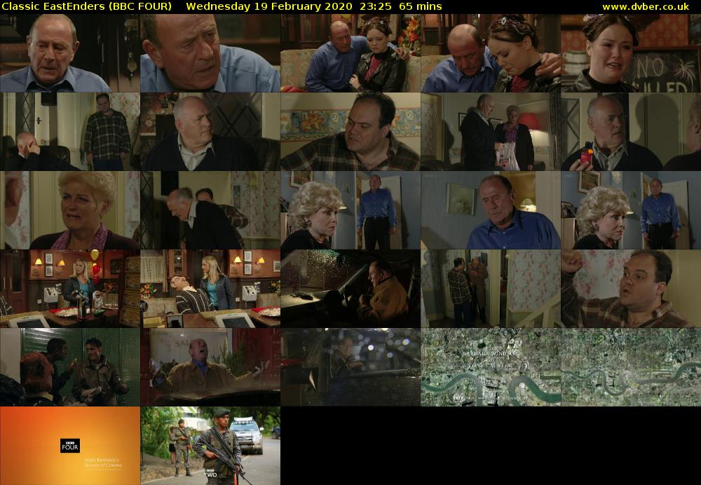 Classic EastEnders (BBC FOUR) Wednesday 19 February 2020 23:25 - 00:30