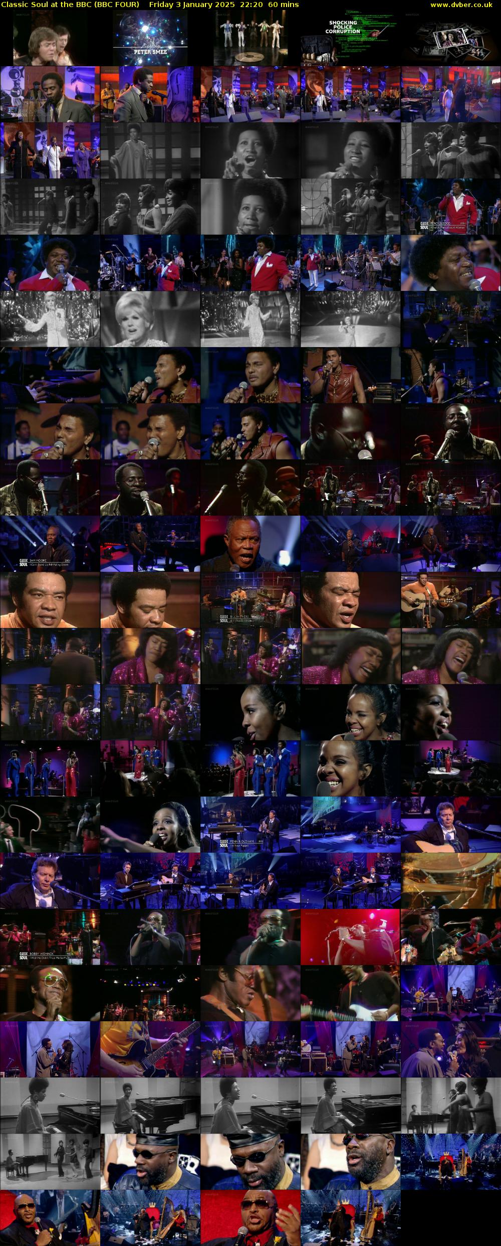 Classic Soul at the BBC (BBC FOUR) Friday 3 January 2025 22:20 - 23:20