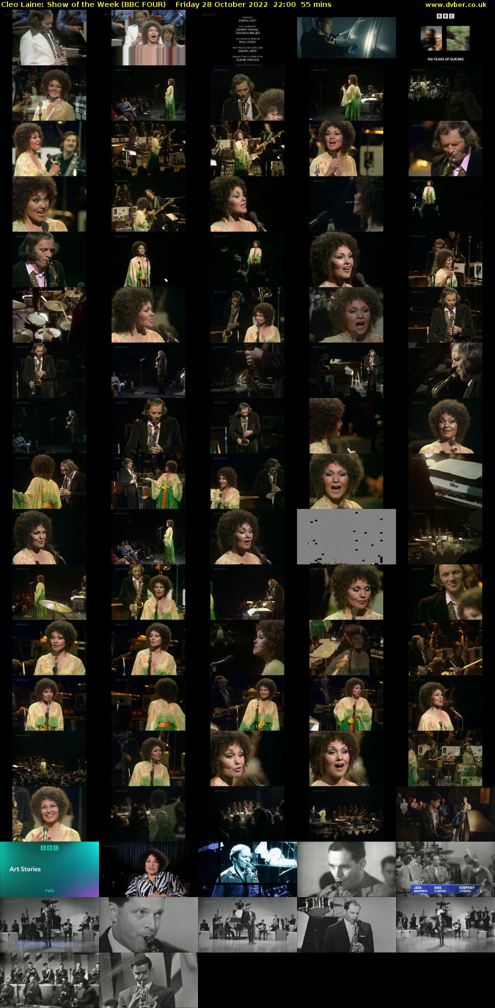 Cleo Laine: Show of the Week (BBC FOUR) Friday 28 October 2022 22:00 - 22:55