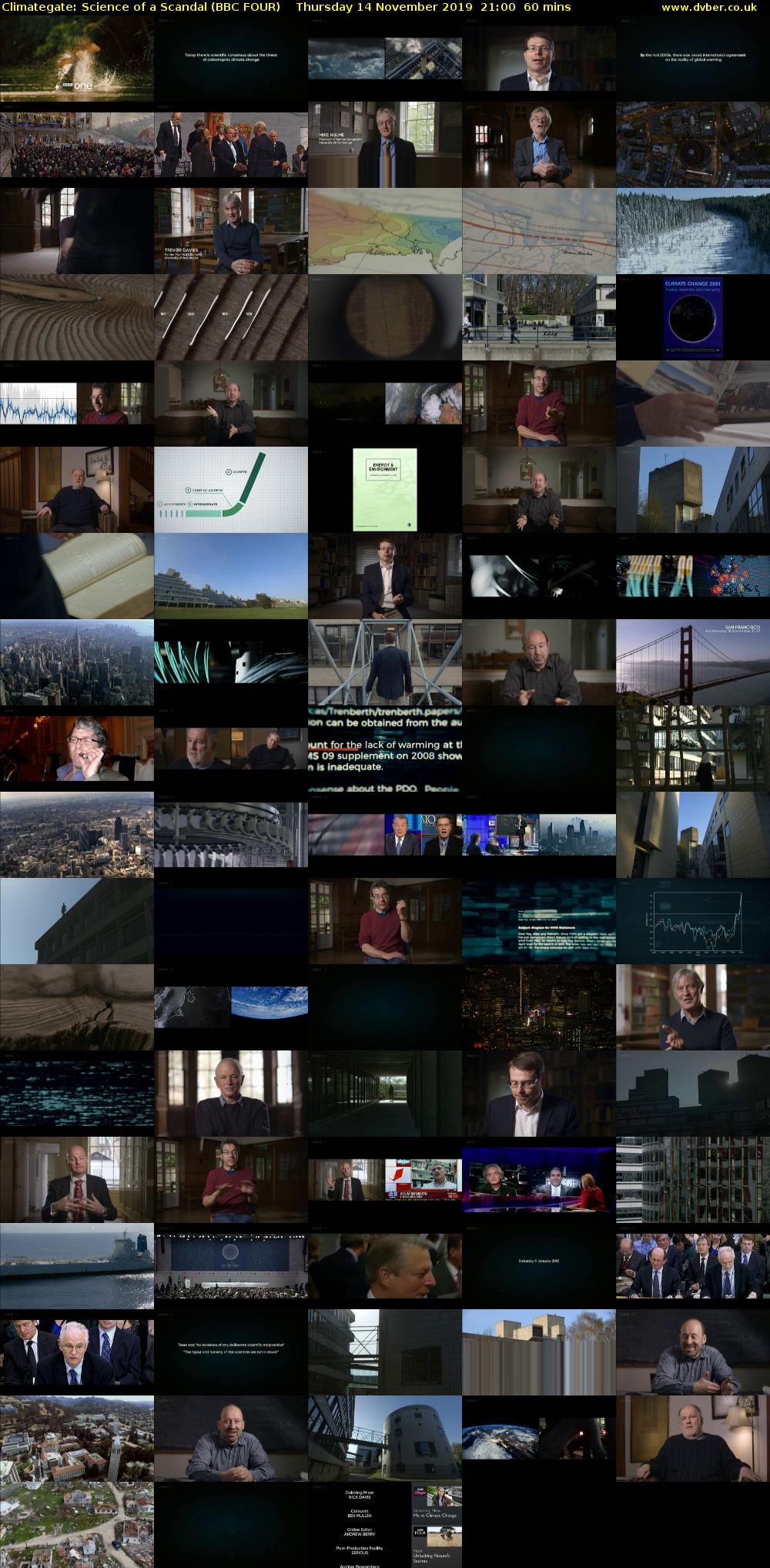 Climategate: Science of a Scandal (BBC FOUR) Thursday 14 November 2019 21:00 - 22:00