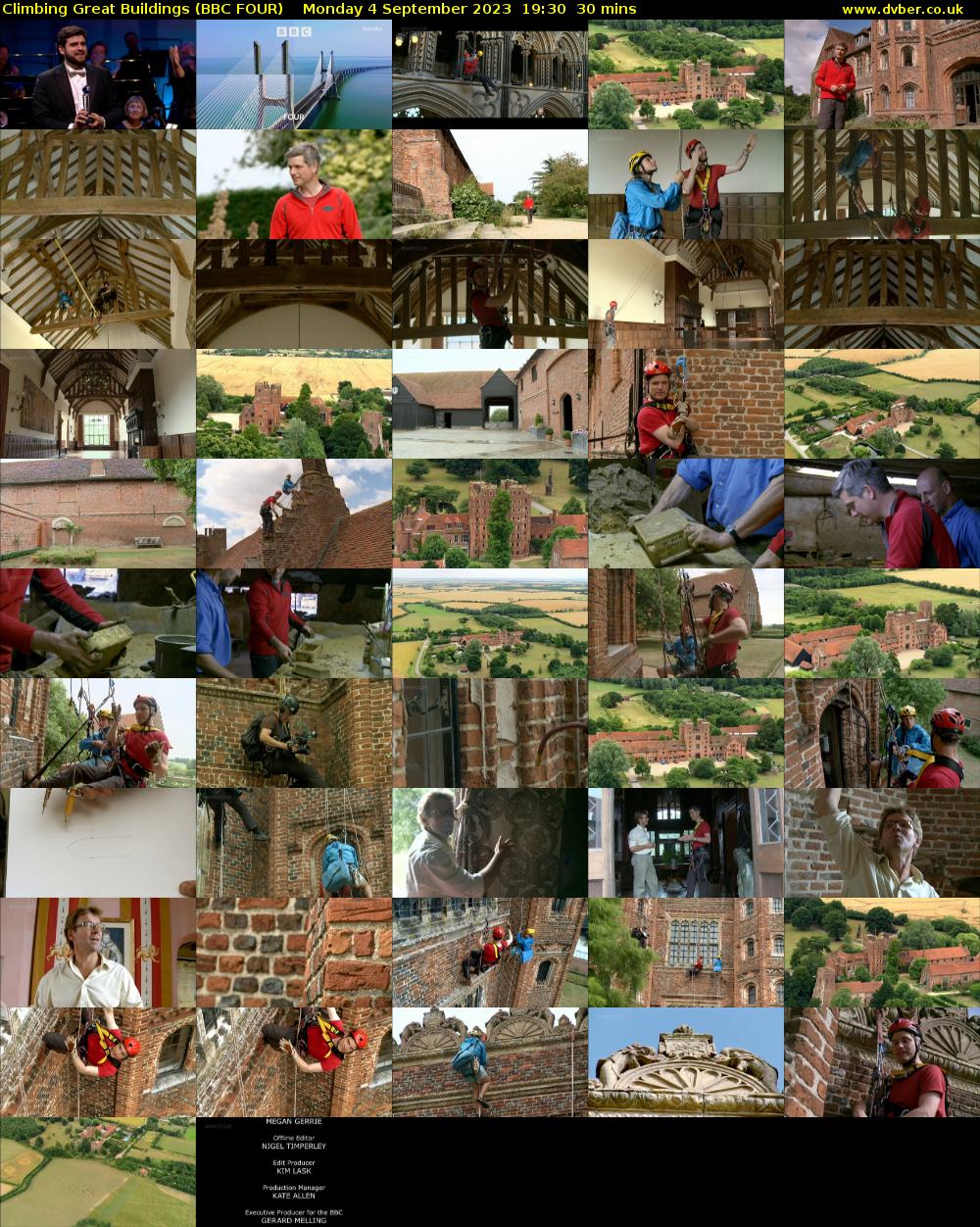 Climbing Great Buildings (BBC FOUR) Monday 4 September 2023 19:30 - 20:00