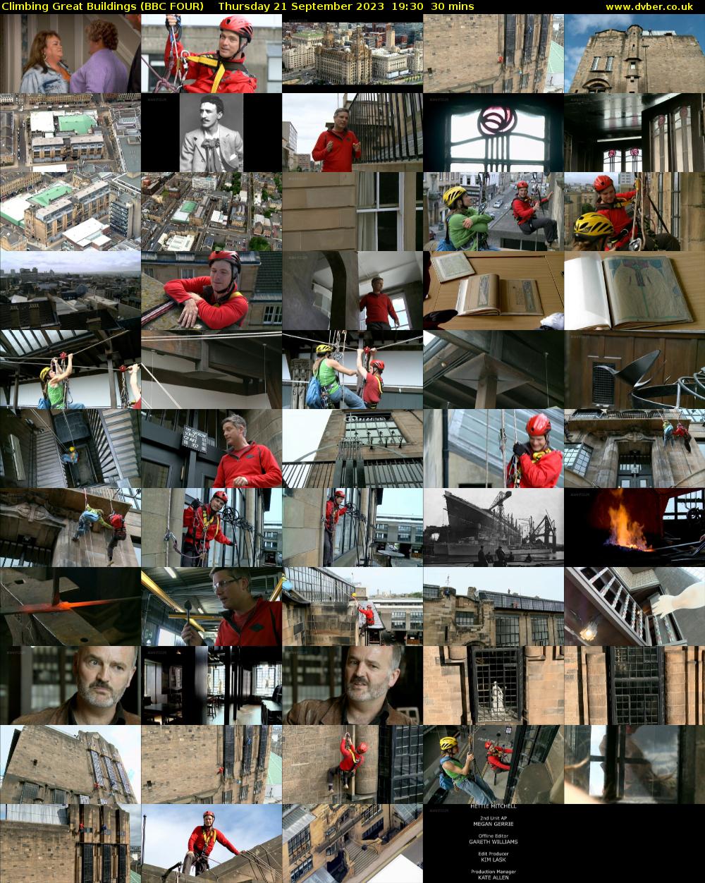 Climbing Great Buildings (BBC FOUR) Thursday 21 September 2023 19:30 - 20:00