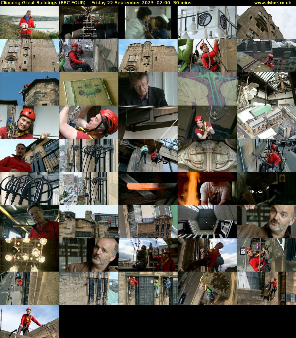 Climbing Great Buildings (BBC FOUR) Friday 22 September 2023 02:00 - 02:30