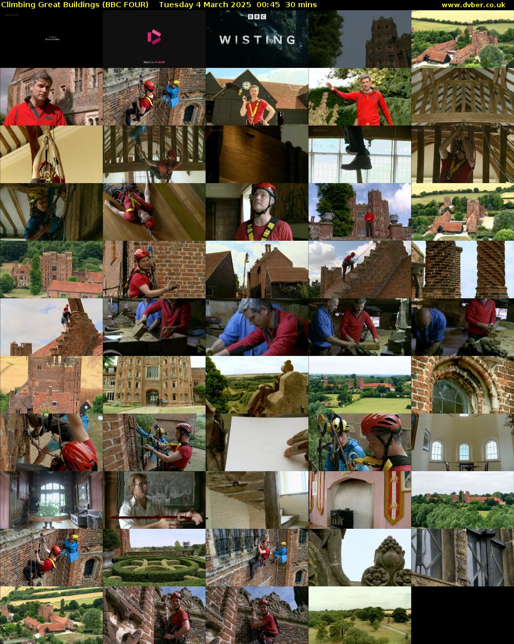 Climbing Great Buildings (BBC FOUR) Tuesday 4 March 2025 00:45 - 01:15