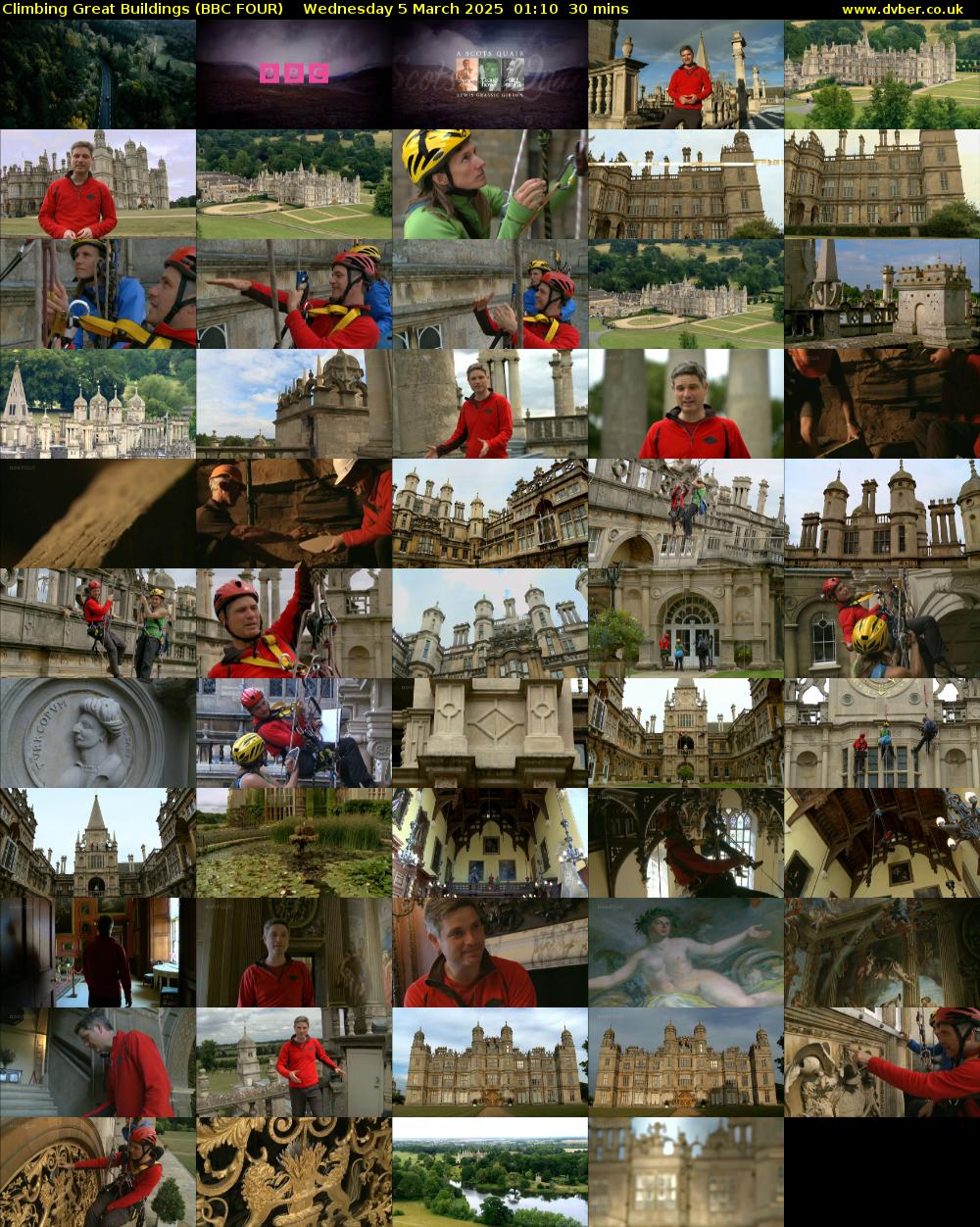 Climbing Great Buildings (BBC FOUR) Wednesday 5 March 2025 01:10 - 01:40