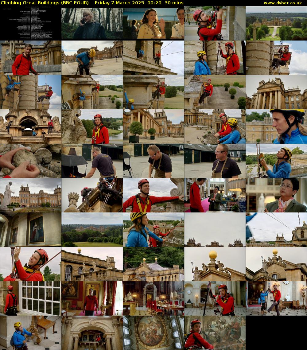 Climbing Great Buildings (BBC FOUR) Friday 7 March 2025 00:20 - 00:50