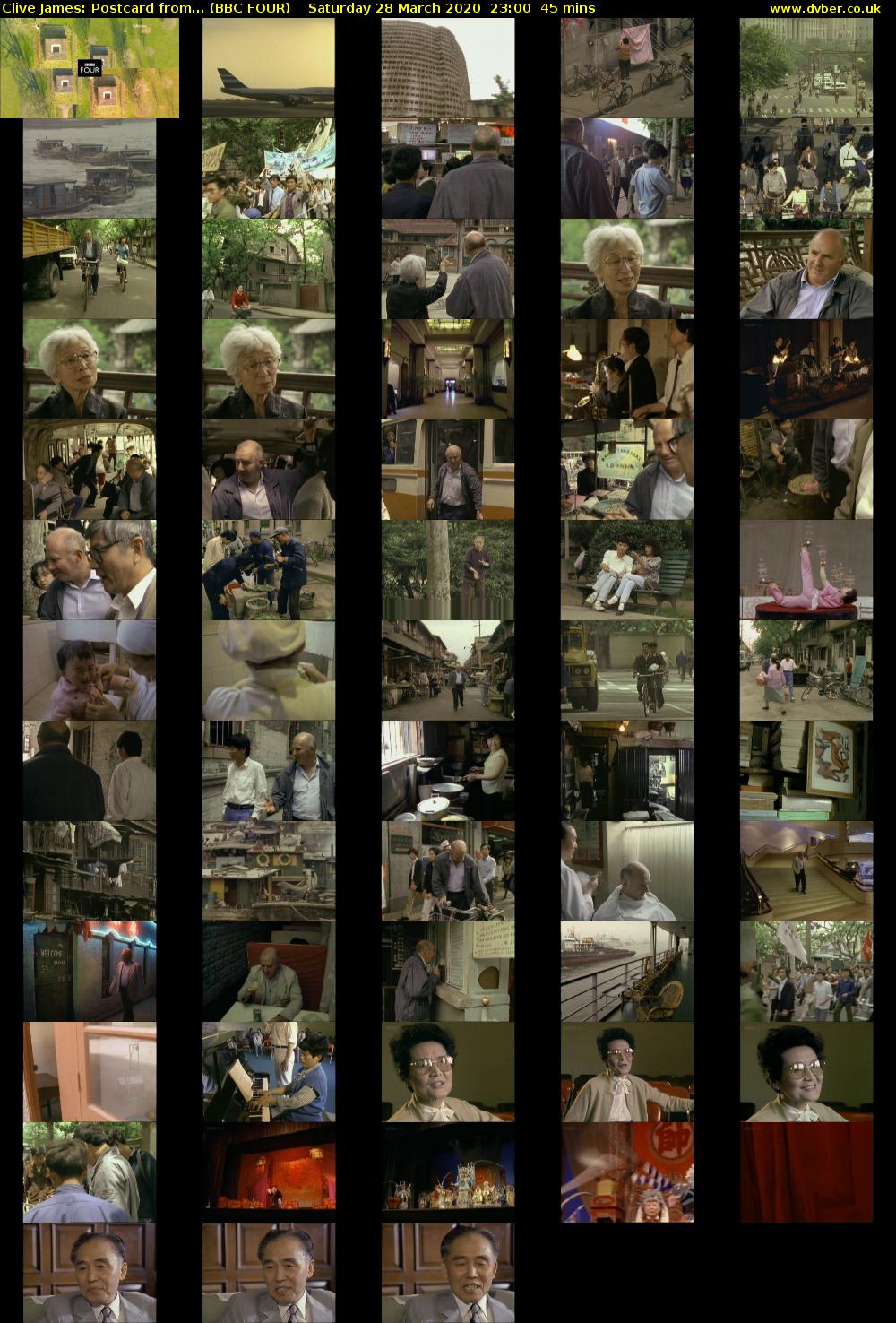 Clive James: Postcard from... (BBC FOUR) Saturday 28 March 2020 23:00 - 23:45