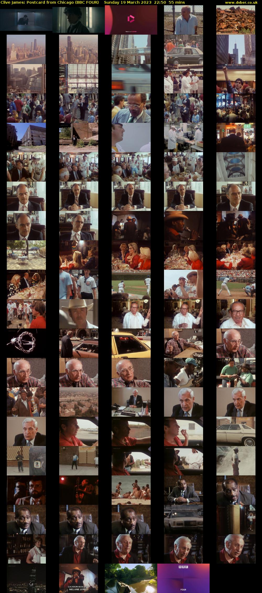 Clive James: Postcard from Chicago (BBC FOUR) Sunday 19 March 2023 22:50 - 23:45