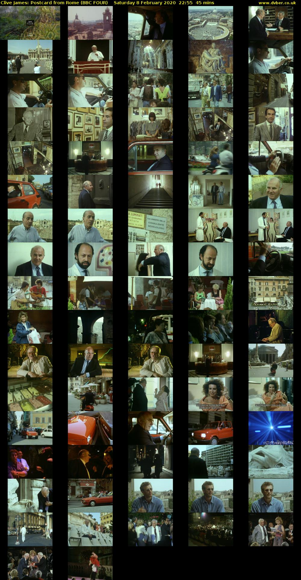 Clive James: Postcard from Rome (BBC FOUR) Saturday 8 February 2020 22:55 - 23:40