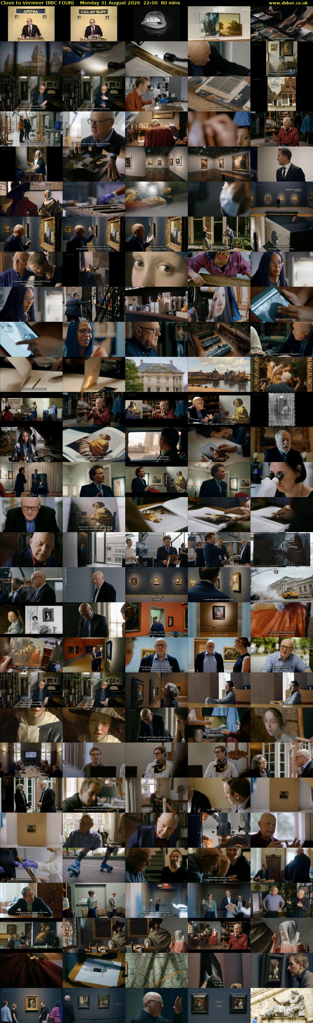 Close to Vermeer (BBC FOUR) Monday 31 August 2026 22:00 - 23:20