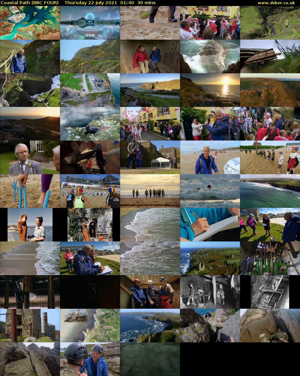 Coastal Path (BBC FOUR) Thursday 22 July 2021 01:40 - 02:10