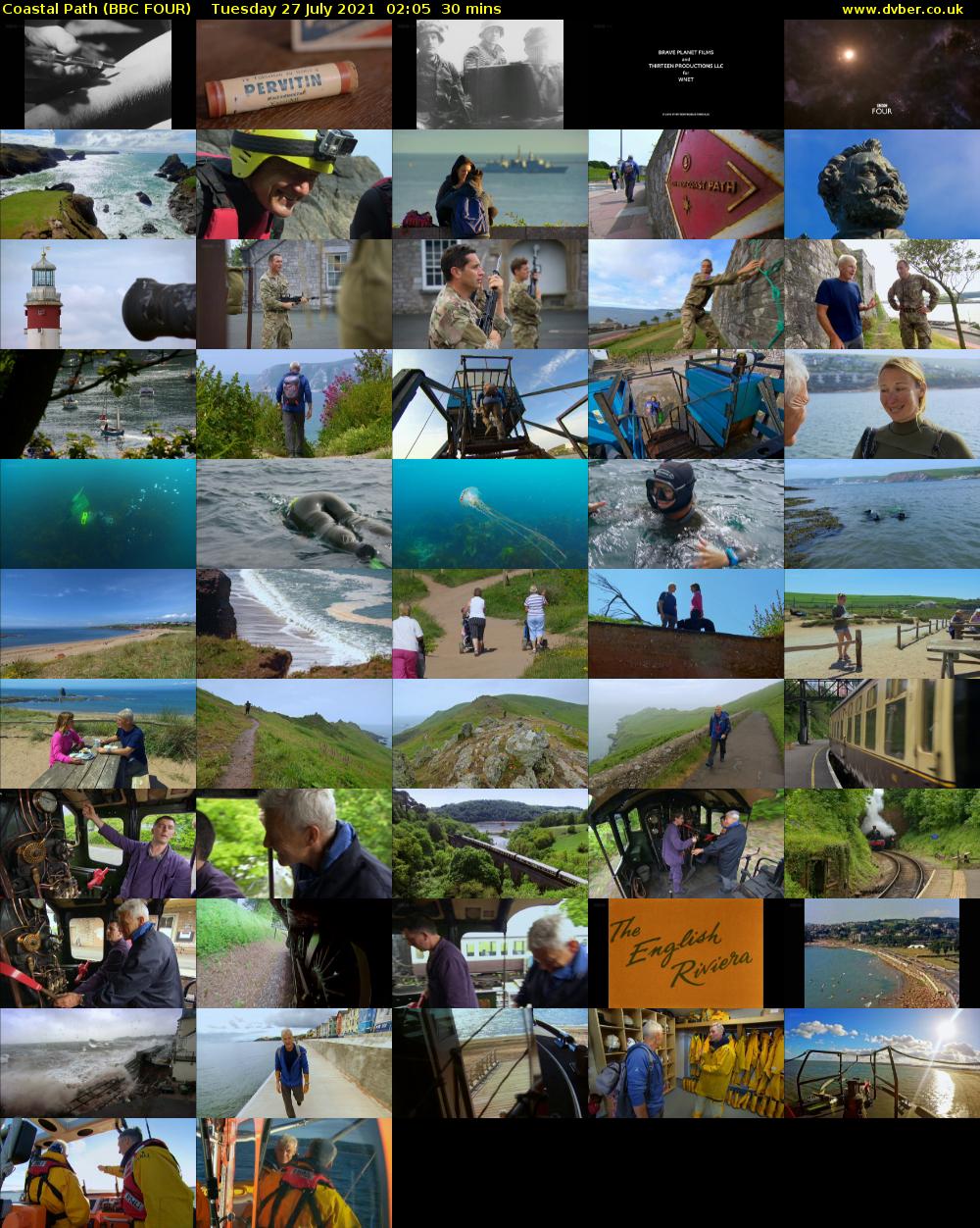 Coastal Path (BBC FOUR) Tuesday 27 July 2021 02:05 - 02:35