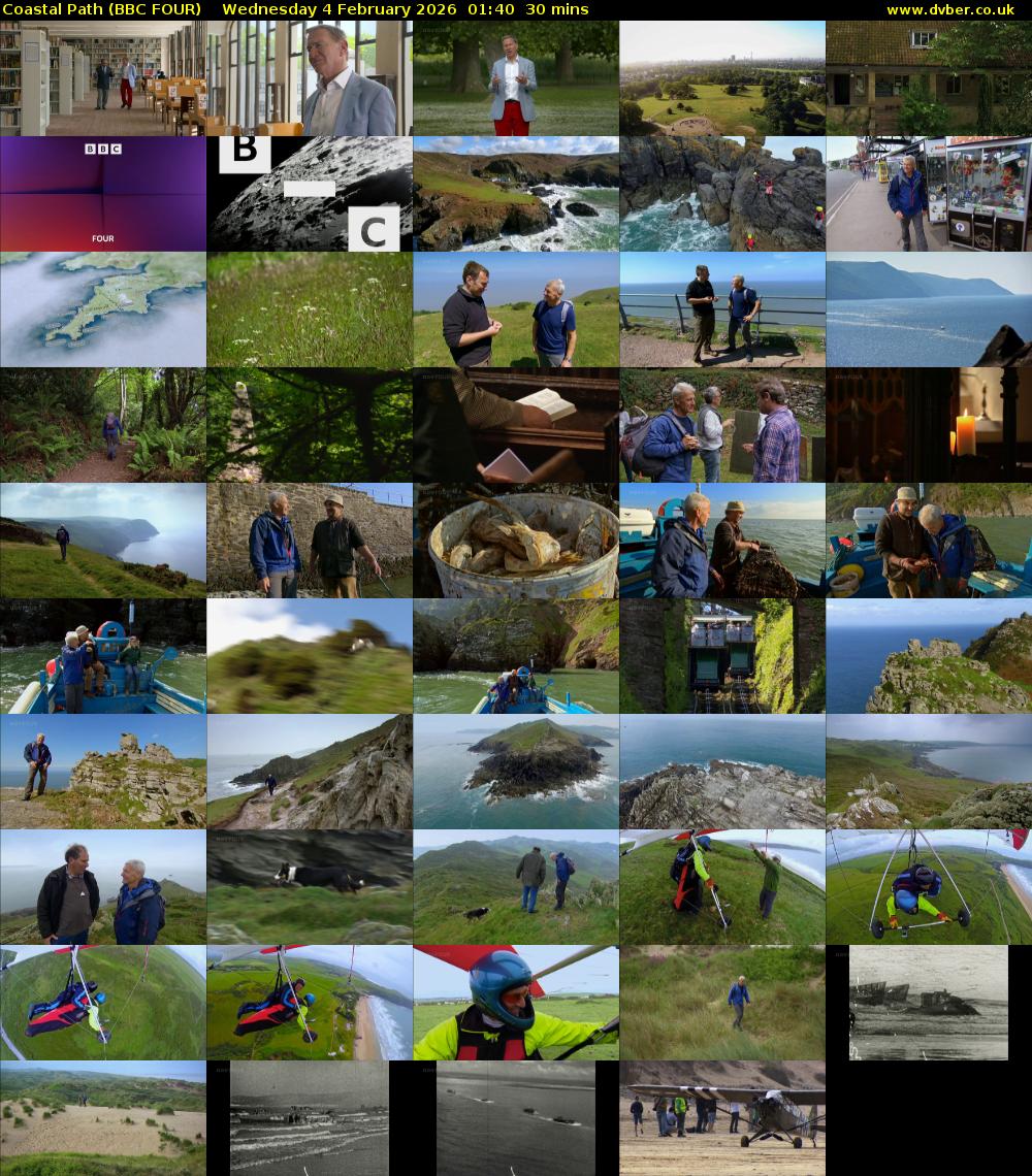 Coastal Path (BBC FOUR) Wednesday 4 February 2026 01:40 - 02:10