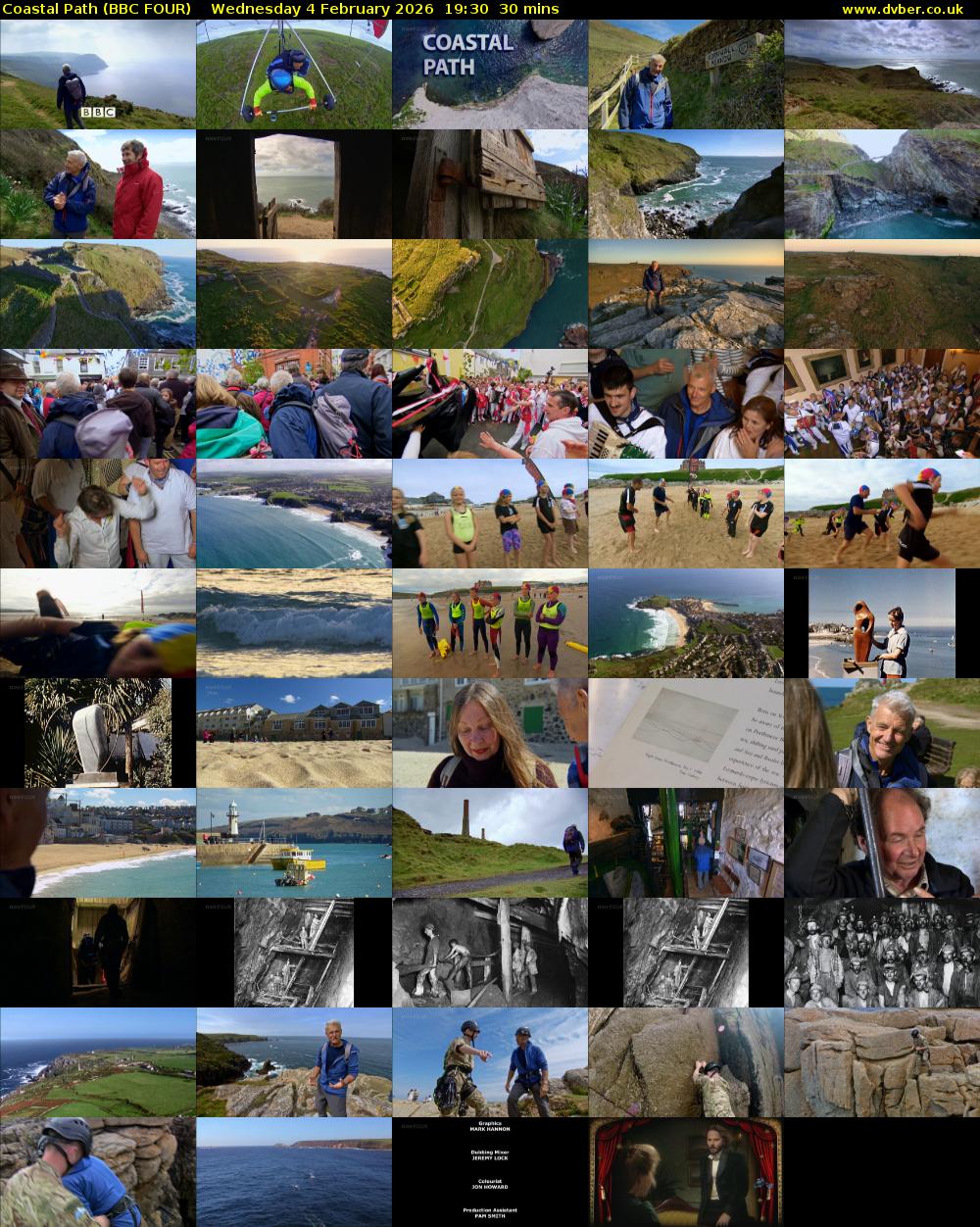 Coastal Path (BBC FOUR) Wednesday 4 February 2026 19:30 - 20:00