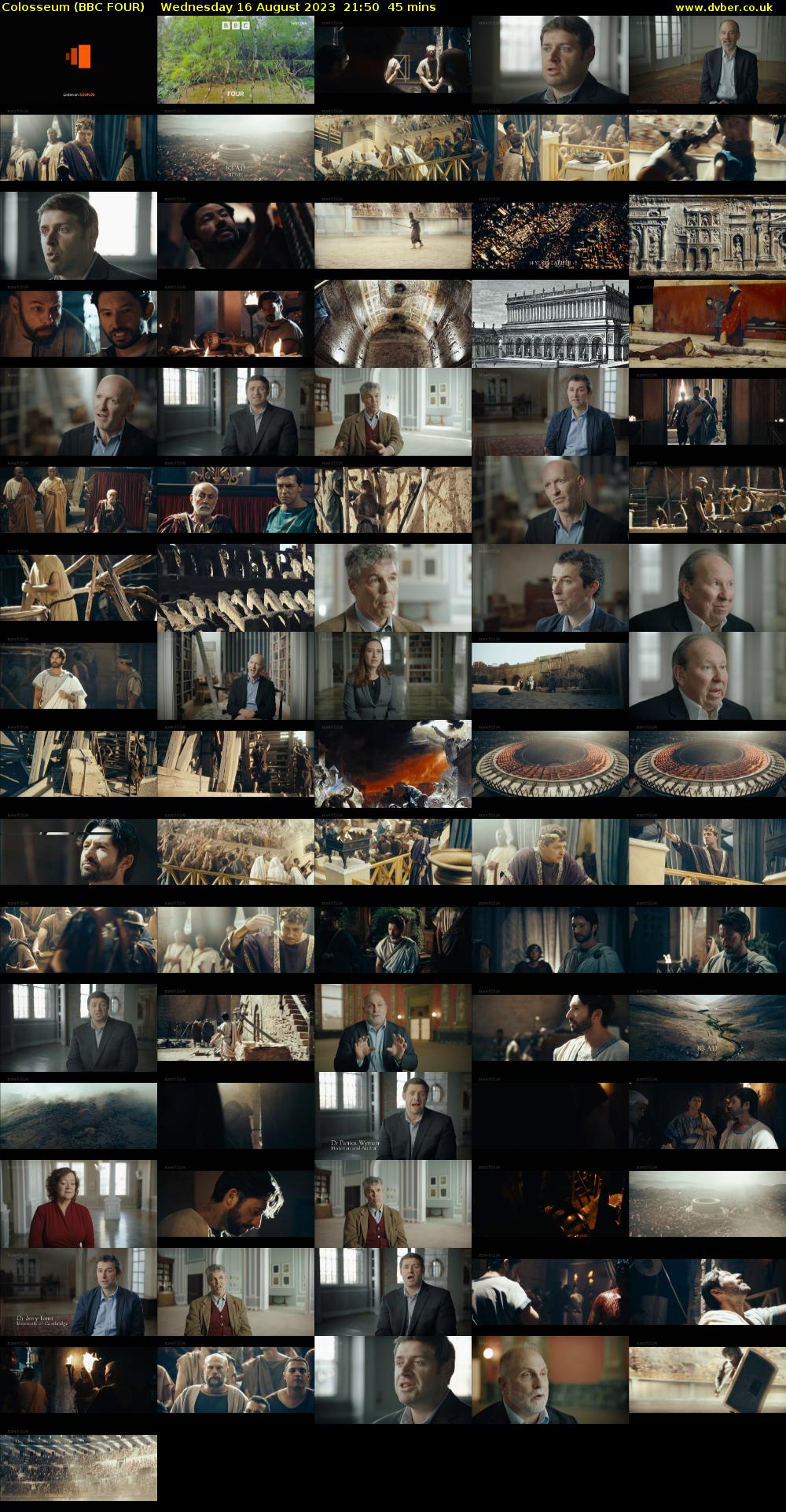 Colosseum (BBC FOUR) Wednesday 16 August 2023 21:50 - 22:35