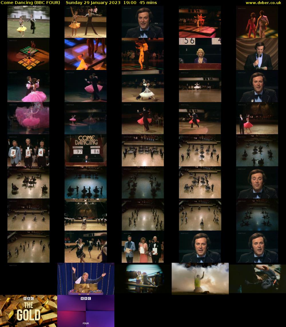 Come Dancing (BBC FOUR) Sunday 29 January 2023 19:00 - 19:45