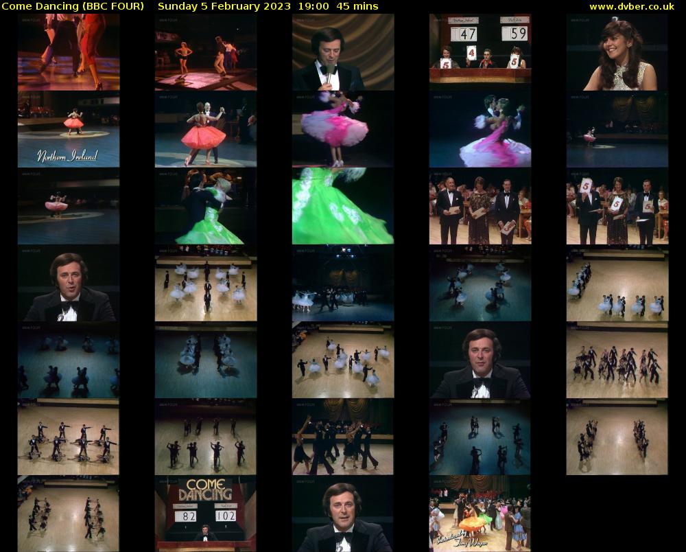 Come Dancing (BBC FOUR) Sunday 5 February 2023 19:00 - 19:45