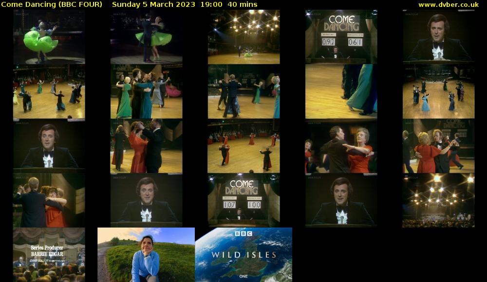 Come Dancing (BBC FOUR) Sunday 5 March 2023 19:00 - 19:40