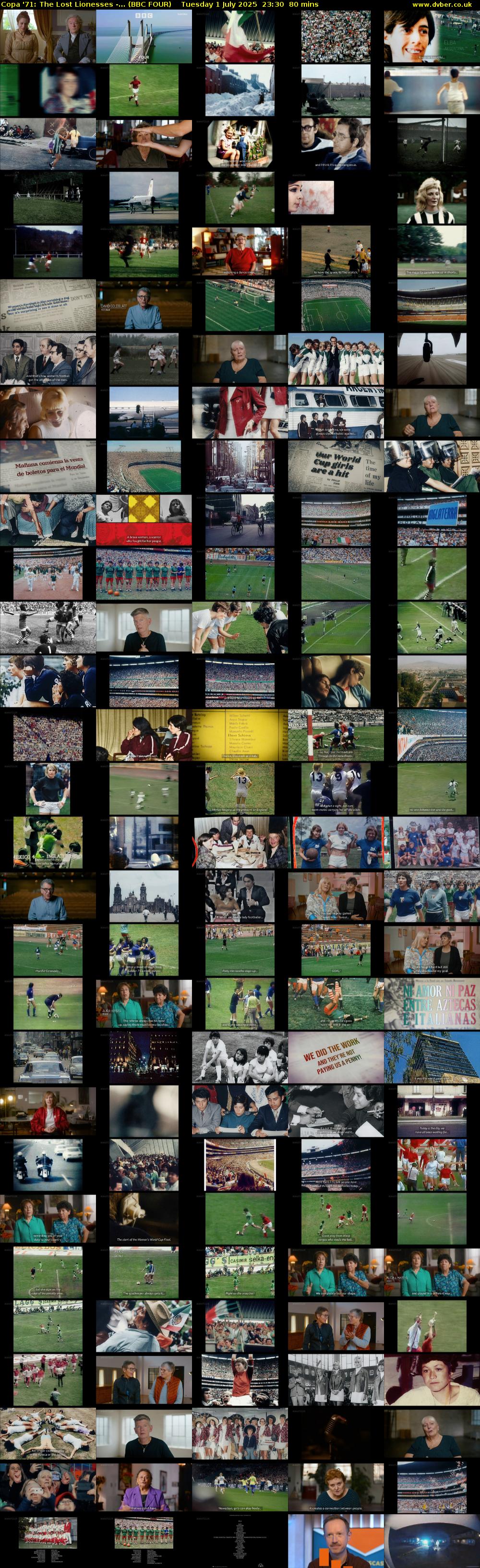 Copa '71: The Lost Lionesses -... (BBC FOUR) Tuesday 1 July 2025 23:30 - 00:50