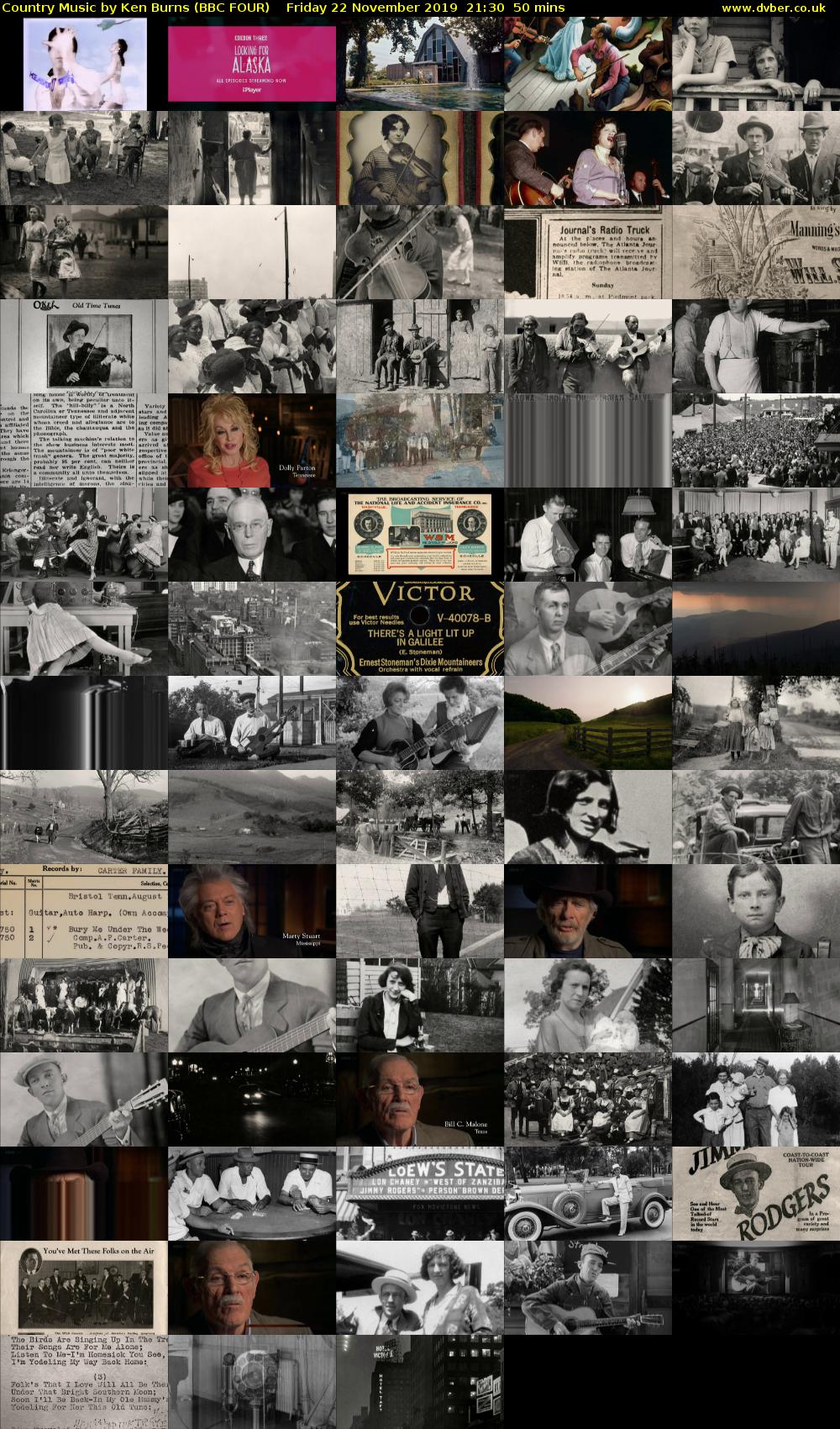 Country Music by Ken Burns (BBC FOUR) Friday 22 November 2019 21:30 - 22:20