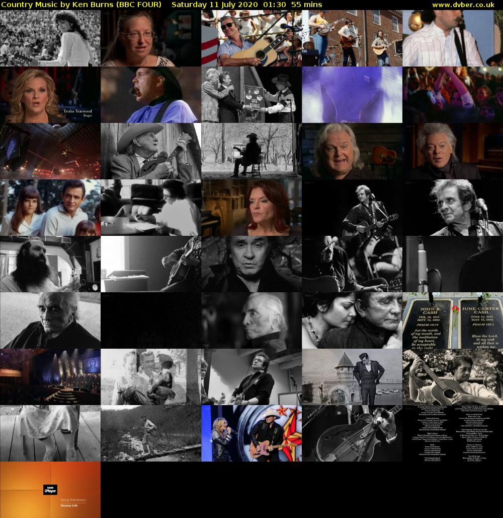 Country Music by Ken Burns (BBC FOUR) Saturday 11 July 2020 01:30 - 02:25